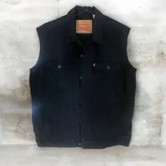 Levi’s デニムベスト ブラック M Gジャン ベスト 黒 アメカジ 古着