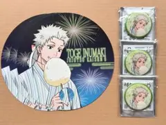 呪術廻戦0 狗巻棘 夏祭り　浴衣缶バッジ　特典うちわ