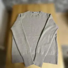 ユニクロカシミヤ100% クルーネックニット ベージュ L