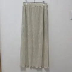 LOWRYS FARM シャイニーベロアタイトスカート　アイボリー　フリーサイズ