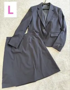 UNIQLO ユニクロ　ストレッチ　スカートスーツ　セットアップ　Lサイズ