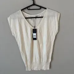 BANANA REPUBLIC アイボリー　薄手　コットンシルク　ニット