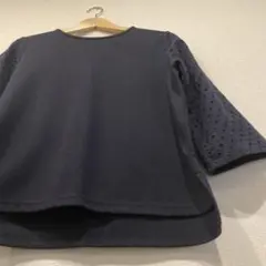 《早い者勝ち》アースミュージック＆エコロジー デザインカットソー トップス 紺