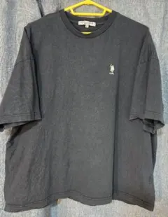 US POLO ASSN 黒の刺繍ロゴTシャツ