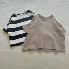 【デビロック】カットソーTシャツ2枚セット ボーダー 90のサムネイル