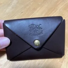 IL BISONTE ブラウン レザー カードケース