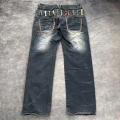 00s archive denim pants grunge gimmickのサムネイル