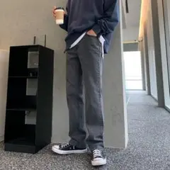 ストレートワイドデニムパンツ Lサイズ