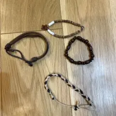 木製ビーズブレスレットセット