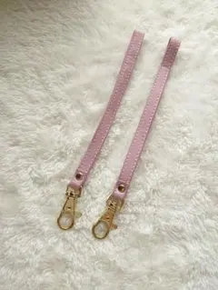 ピンク 合成皮革 ストラップ 2本セット
