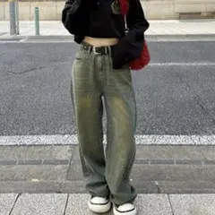 SHAGGIE オーララインストーン付きデニムパンツ Mサイズ