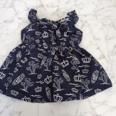 BABY DOLL ネイビー ワンピース 90