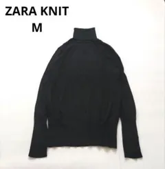 ZARA KNIT　ザラ　黒　タートルネック セーター ボタン ニット　М