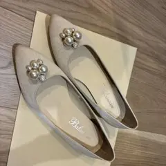 Balancoire 日本製パール付きポインテッドトゥパンプス