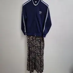 花柄ロングスカート　フロントボタン　used vintage　古着のサムネイル