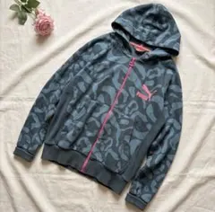 希少✨PUMAヒョウ柄 レオパード 総柄 フルジップ パーカー L
