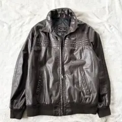 Pierre Bonée ブラウン レザージャケット Lサイズ A2デザイン