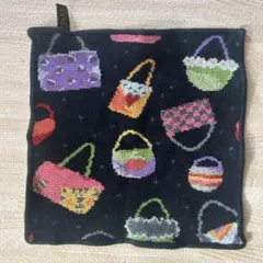 FEILER フェイラー ハンカチ バッグ柄 ブラック シェニール織