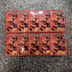 ワンピースカード【ドン専用‼️】赤緑ルフィ&エース ドンスリーブ10枚セット❗️