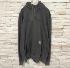 90s Carhartt カーハート ハーフジップパーカー 人気のグレー