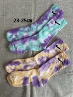 タイダイ染めNIKEソックス　23-25㎝ ２足セットのサムネイル