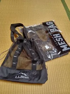 【ノベルティ】L.L.Bean メッシュバッグ 中型黒 新品未開封1点