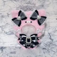 ぬい服 ハンドメイド 制服 10cm うさぎ チョコミント ヘッドドレス