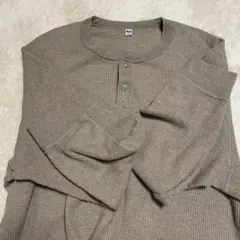 UNIQLO ワッフルヘンリーネックＴシャツ
