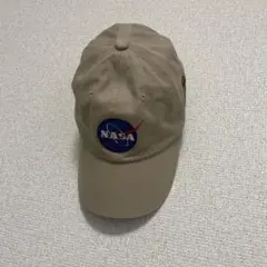 NASA アポロ11号 刺繍 キャップ ベージュ
