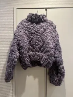 MURUA アクリル100% パープルニットセーター Fサイズ