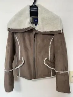 Gap ボア襟付きスエード風ジャケット XS