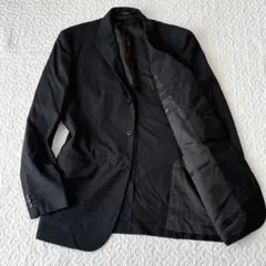 コムサイズム テーラードジャケット 黒 XL ウール 通勤 オフィス