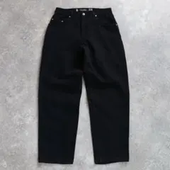 美品 00s USA製 リーバイス シルバータブ バギーブラックデニム W33