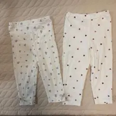 【まとめ売り】プティマイン　パンツ　ズボン　ハート　花柄　80&90のサムネイル