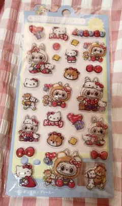 ラブブ★キティ★立体シール★海外★ボンボンドロップ★カプセルシール