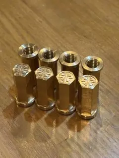 フランジナット M8 真鍮 Kawasaki ロゴ　８個セット