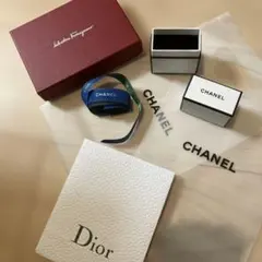 CHANEL Dior フェラガモ　ショップ袋　ケース　　　リボン　セット