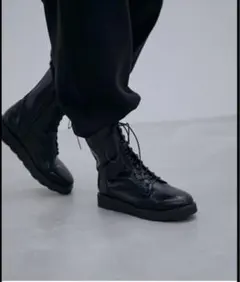 美品❣️ADAM ET ROPE コンバットブーツ ブーツ ブラック　24cmのサムネイル