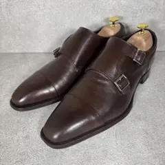 シェットランドフォックス ダブルモンク ブラウン 25.5 レザー