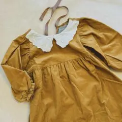 丸襟　レース　リボン　アンティーク　ベロア　レトロ　美品