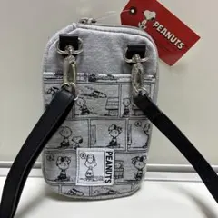 PEANUTS SNOOPY ショルダーバッグ グレー