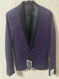 新品レア TOPMAN パープル テーラードジャケット 34 紫黒 トップマンのサムネイル