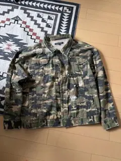 00s ボロ　迷彩　デニムジャケット