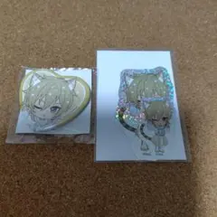 あんスタ ナンジャ ミニゲーム ハート缶バッジ キラキラステッカー 羽風薫 ②