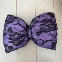盛り髪リボン 紫