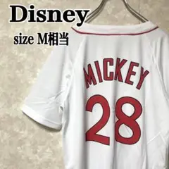 【ディズニー】ミッキーマウス ゲームシャツ ユニホーム 美品 M相当 即日発送