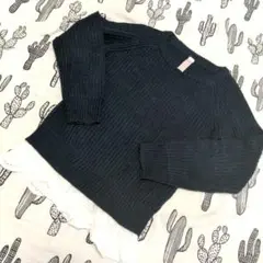 値下げ❤西松屋　ニット　チュニック　レース　120 ネイビー　チュニック