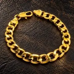 ゴールド ブレスレット メンズ 喜平チェーン　太め HIPHOP アメカジ