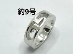h787 GUCCI ダブルG ロゴ　リング　シルバー　925 約9号