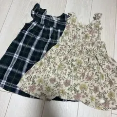 女の子　ワンピース　2着セット　まとめ売り　セット売り　子供服　90cm
